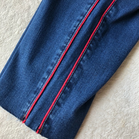 Express Tuxedo Stripe Raw Ankle Skinny Jeans - Picture 4 of 16